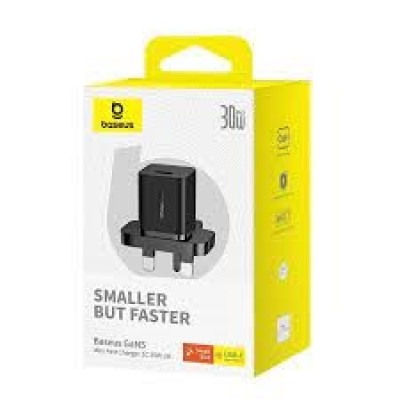 Baseus GaN5 Fast Charger(mini) 1C 30W UK Cluster Black