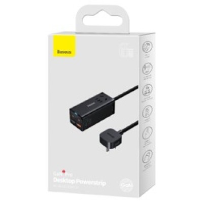 Baseus GaN5 Pro Fast Charger 2C+U 65W CN 2 Pin  Black (Include：Baseus Xiaobai series fast charging Cable Type-C to Type-C 100W(20V/5A) 1m Black）